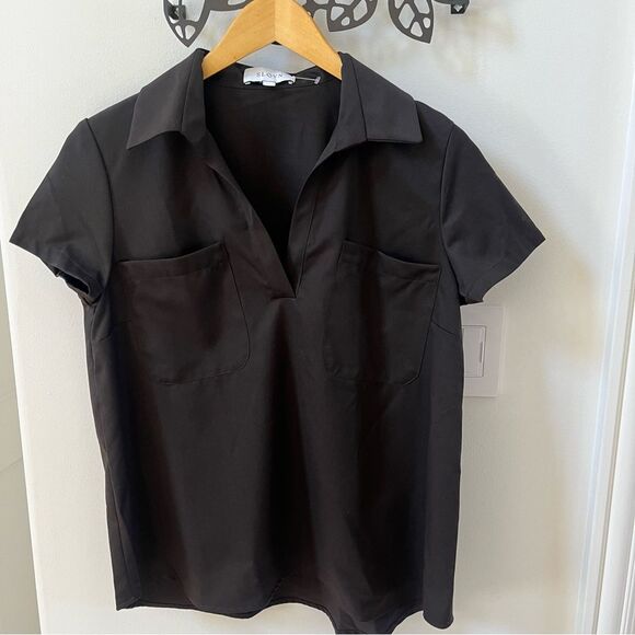 SLOAN The Short Sleeve Top in Brown 6 NWOT - Picture 2 of 9